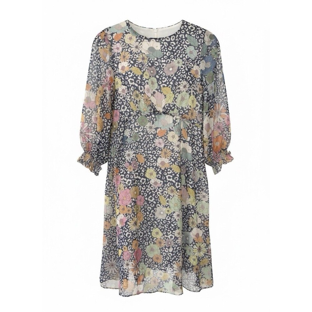 NWT Vilagallo CHLOE Flower Print Dress Sz 40 / Med US
